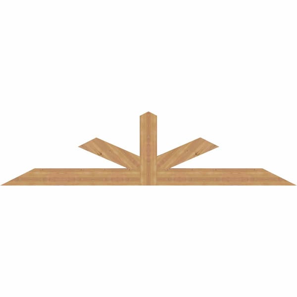 Ekena Millwork Saratoga Smooth Timber Gable Bracket, Western Red Cedar, 96"W x 24"H x 3 1/2"D x 5 1/2"F, 6/12 Pitch GBW096X24X0406SAR00SWR - main